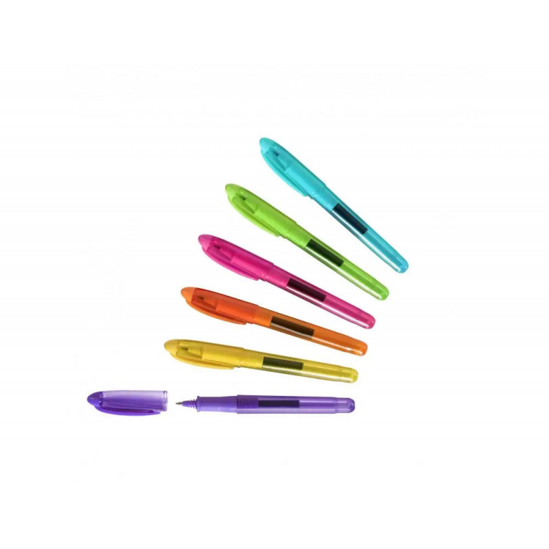 Stylo roller wonday rechargeable coloris assortis + 1 cartouche d'encre bleue