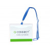Badge q-connect lacet pvc interieur carte blanche format a6 154x127mm