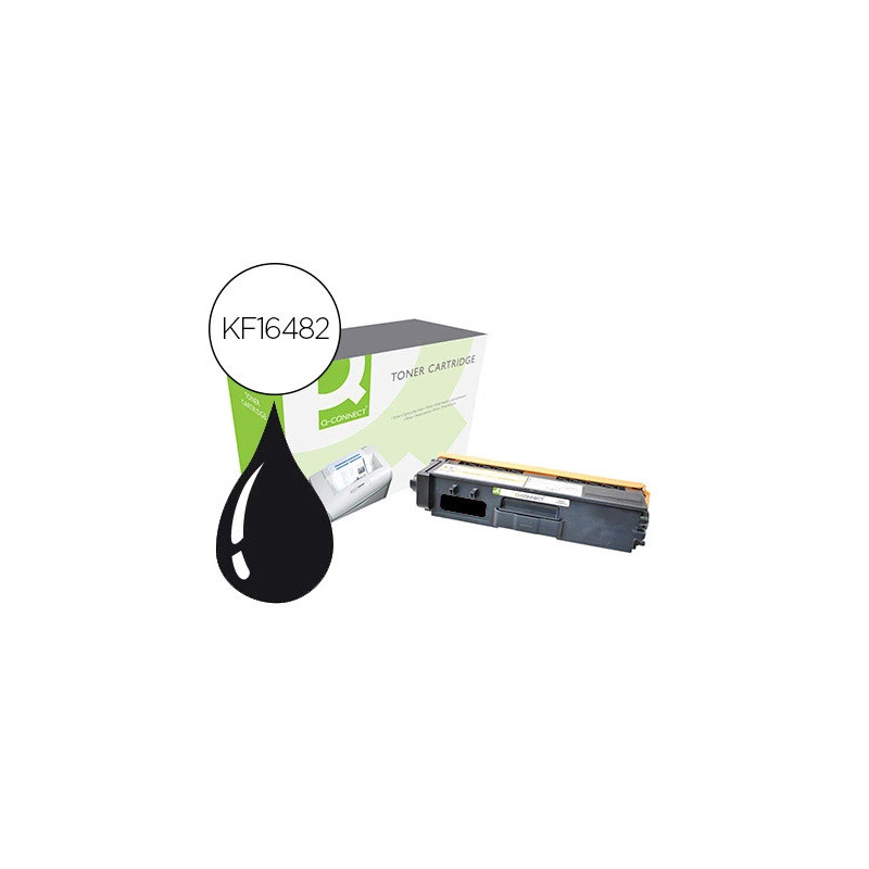 Toner q-connect compatible brother tn328bk pour imprimantes hl4570cdw 4570cdwt dcp 9270cdn mfc 9970cdw noir 6000p