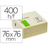 Bloc-notes q-connect cube quick notes 76x76mm 400f repositionnables sans traces coloris jaune
