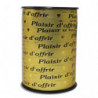 CLAIREFONTAINE Bobine bolduc de comptoir 225x1cm. Coloris Or Plaisir d'offrir Noir