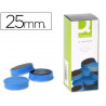 Aimant q-connect diamètre 25mm affichage signalisation toutes surfaces métalliques coloris bleu boîte 10 unités