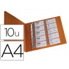 Pochette q-connect polypropylene a4 lisse 8/100e pour cartesde visite capacite 200 cartes sachet de 10 u