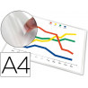 Pochette q-connect adhésive polypropylène transparent 12/100e format a4 210x297mm sachet 5 unités
