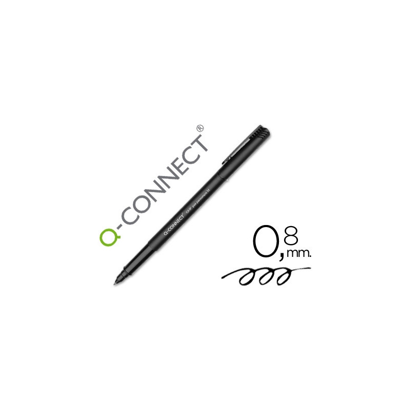 Stylo-feutre q-connect ohp pen permanent pointe moyenne multi-supports cd/dvd plastique coloris noir