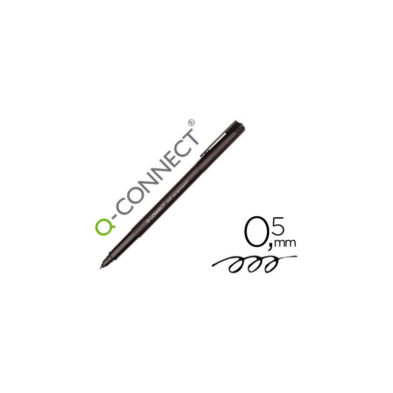 Stylo-feutre q-connect ohp pen permanent pointe fine multi-supports cd/dvd plastique coloris noir