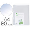 Pochette q-connect pvc 18/100e perforée soufflet capacité 100f plan a4 sachet 5 unités