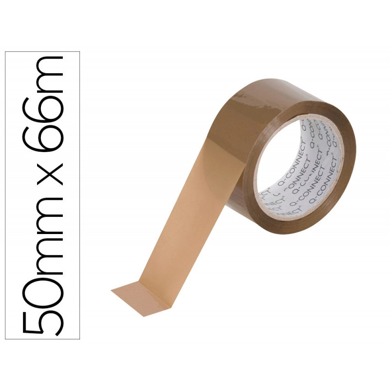 Ruban adhesif q-connect economique special emballage haute adherence 50mmx66m coloris havane