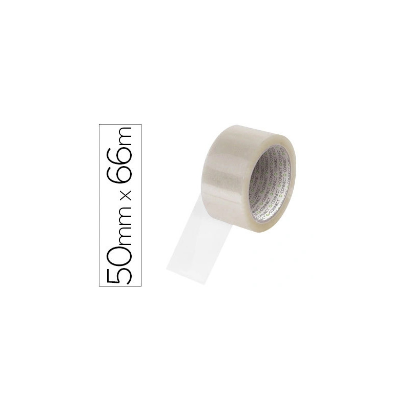Ruban adhesif q-connect economique special emballage haute adherence 50mmx66m coloris transparent
