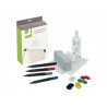 Kit nettoyage q-connect tableau blanc 1 flacon 250ml 4 marqueurs 10 aimants 1 brosse rechargeable 5 lingettes