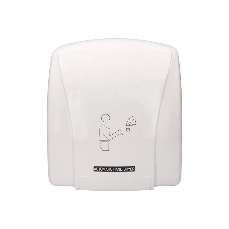Sèche-mains q-connect électrique détecteur mouvement 240x205x256mm puissance 900w 220v coloris blanc
