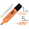 Surligneur q-connect pastel tracé 2/5 mm pointe biseautée coloris orange