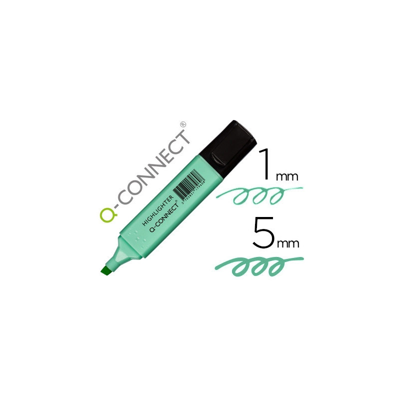 Surligneur q-connect pastel tracé 2/5 mm pointe biseautée coloris bleu