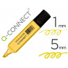 Surligneur q-connect pastel tracé 2/5 mm pointe biseautée coloris jaune