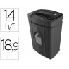 Destructeur q-connect kf17109 securite p4 capacite 14 feuilles clips agrafes cartes et cd