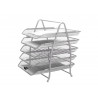 Corbeilles courrier q-connect maille metallique documents a4 350x275x375 mm coloris gris - set 5 un