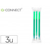 Recharge roller q-connect encre effacable couleur vert set de 3u
