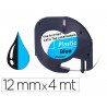 Ruban titreuse q-connect 12mm x 4 mt noir-bleu letratag 091205