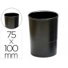 Pot a crayons q-connect plastique hauteur 100mm diamètre 75mm coloris noir opaque
