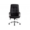 Fauteuil de direction q-connect piave simili cuir base acier chrome hauteur max 1250mm largeur 610mm prof 700mm noir