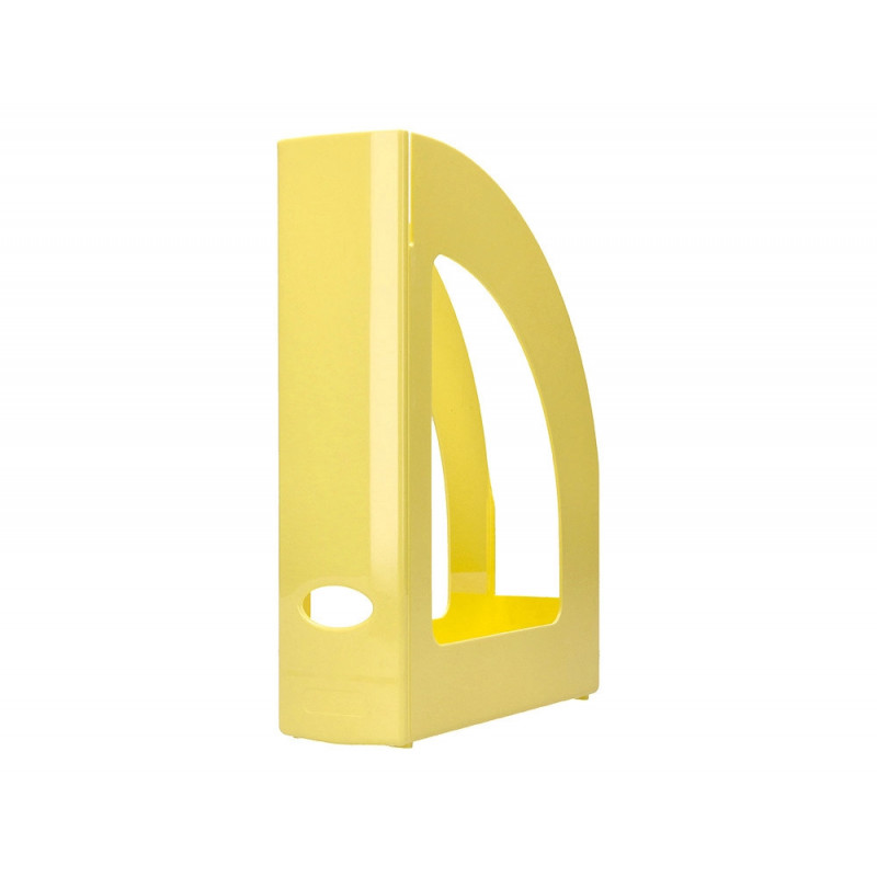 Porte-revues q-connect plastique 320x250x80mm coloris jaune pastel