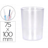 Pot a crayons q-connect plastique diametre 75mm hauteur 100mm coloris transparent