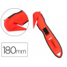 Cutter de securite xd-g03 q-connect en plastique et gomme avec ergot en metal lamefixe protegee