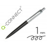 Stylo-bille q-connect premium metallique retractable grip pointe 1mm coloris noir