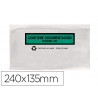 Pochette porte-documents q-connect 240x135mm auto-adhesive en papier texte espagnol anglais boite 100 unites