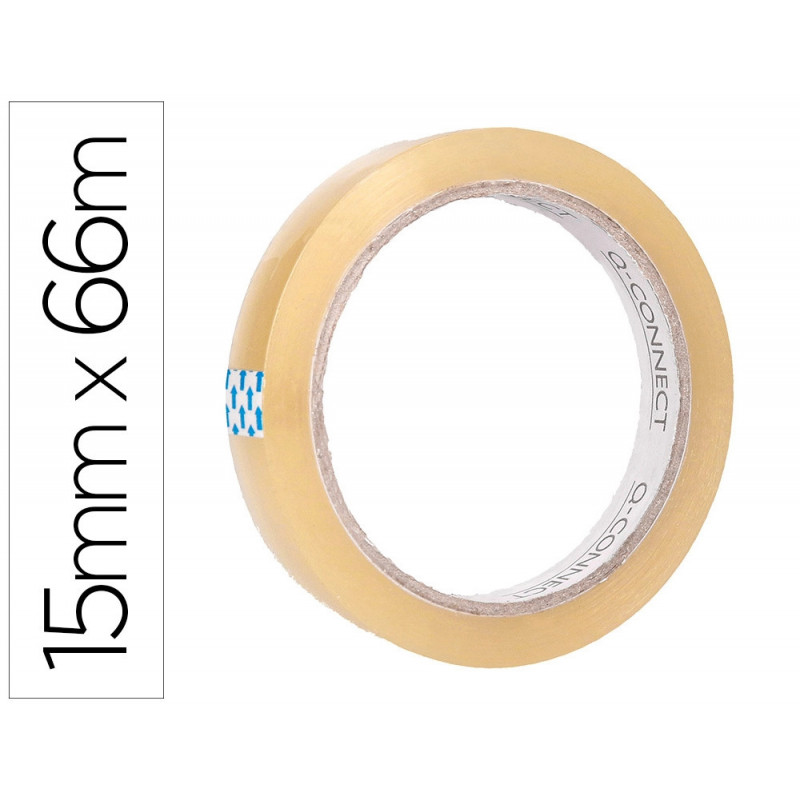 Ruban adhesif q-connect transparent 66mx15mm