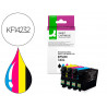 Cartouche q-connect jet d'encre compatible epson 34xl couleur noir/cyan/magenta/jaune pack