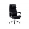 Chaise direction q-connect ravenna simil cuir base metallique haut max 1300 larg 550 prof 510mm roues premium noir