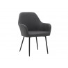 Chaise confident q-connect siemione base metallique haut max 820 larg 570 prof 580 coloris gris fonce