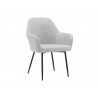 Chaise confident q-connect siemione base metallique haut max 820 larg 570 prof 580 coloris gris clair