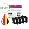 Cartouche q-connect jet d'encre compatible brother lc123 couleur noir/cyan/magenta/jaune pack