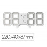 Horloge murale q-connect numerique avec temperature 3 alarmes et controle sonore dimensions 220x40x87mm