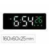 Horloge de bureau q-connect numerique avec temperature 3 alarmes et controle sonore dimensions 160x60x25mm