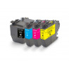 Cartouche q-connect jet d'encre compatible brother lc3219xl coloris noir/cyan/magenta/jaune pack