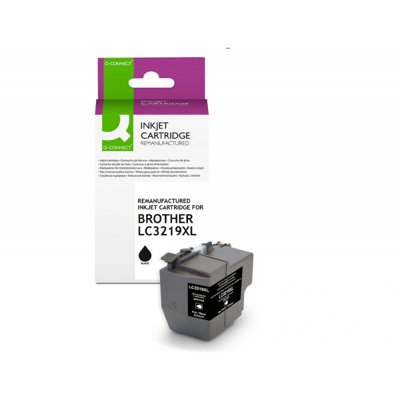 Cartouche q-connect jet d'encre compatible brother lc3219xl 3000p coloris noir