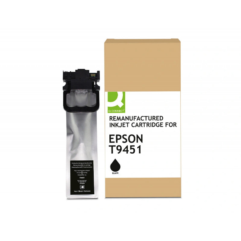 Cartouche q-connect jet d'encre compatible epson t945 6800p coloris noir