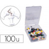 Punaise q-connect épingle mémo coloris blanc boîte 100 unités