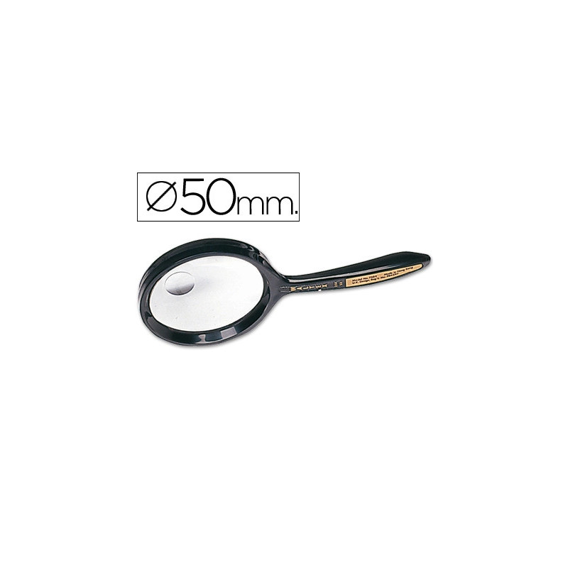 Loupe q-connect bifocale en verre diam. 50mm poignee courbee coloris noir