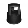 Tabouret q-connect plastique roues caoutchouc rétractables 2 niveaux base 44cm hauteur 43cm poids 2.9kg coloris noir