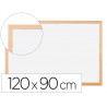 Tableau q-connect mélaminé cadre bois lisse lavable stabilité marqueurs spéciaux accessoires fixation mur 120x90cm