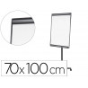 Chevalet conférence q-connect tableau magnétique 70x100cm cadre aluminium pince bloc papier auget porte-marqueurs roues