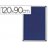 Tableau q-connect affichage mural cadre aluminium feutrine fond bleu accessoires fixation inclus 120x90x3cm