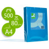 Papier couleur q-connect multifonction a4 80g/m2 unicolore bleu intense ramette 500 feuilles
