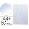 Pochette q-connect polypropylene lisse perforee folio 80 mc cristal sachet 10 unites