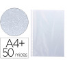 Pochette q-connect polypropylene graine perforee folio 50 mc sachet 10 unites