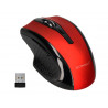 Souris q-connect sans fil optique 1000dpi recepteur usb 2,4ghz coloris rouge